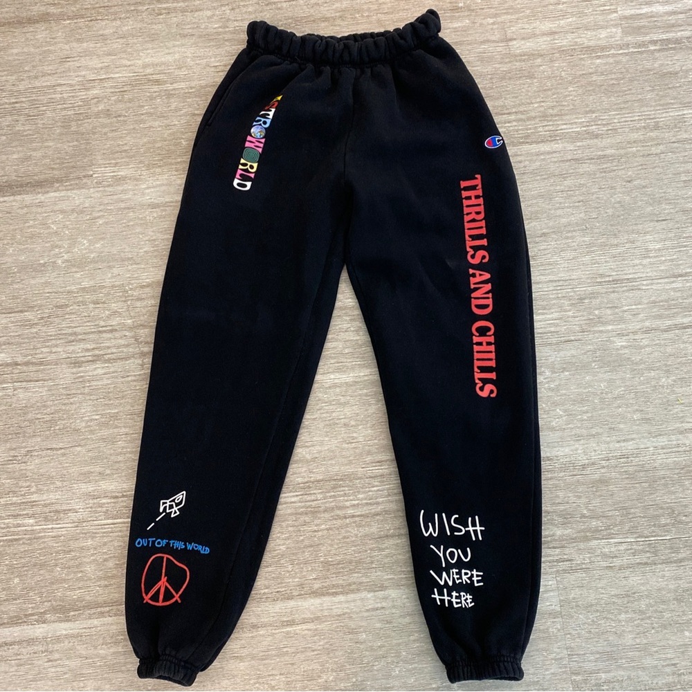 Official Travis Scott Astroworld World At Peace Champion Sweatpants Size S